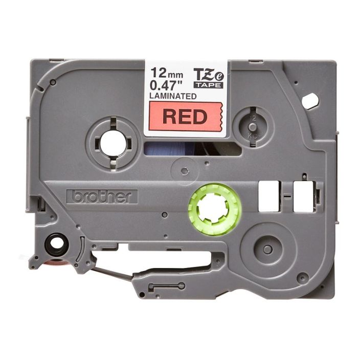 BROTHER Cinta laminada rojo/negro 12mm