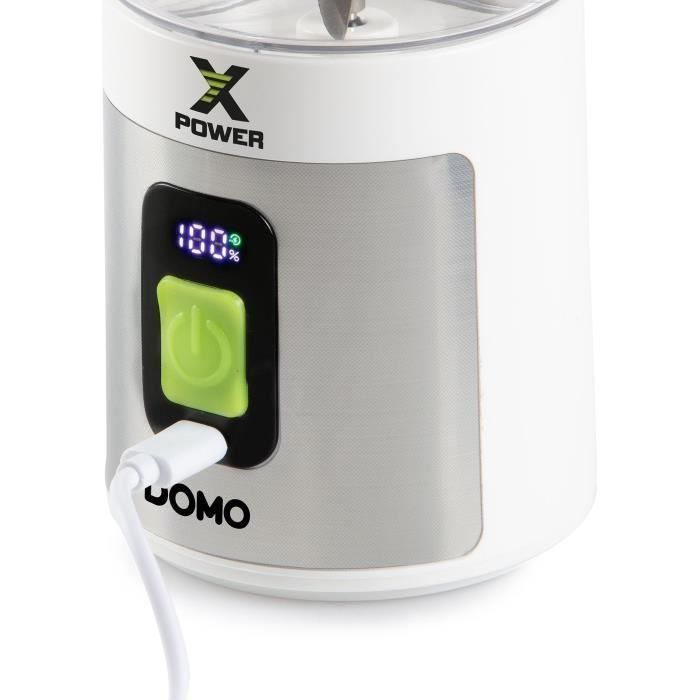 Licuadora portátil inalámbrica - DOMO - DO752BL - XPOWER - 120 W - 600 ml - Blanca 1 Licuadora portátil inalámbrica - DOMO - DO752BL - XPOWER - 120 W - 600 ml - Blanca 1