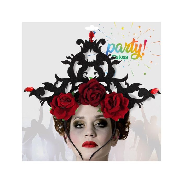 Diadema Halloween Rosas Rojas 1