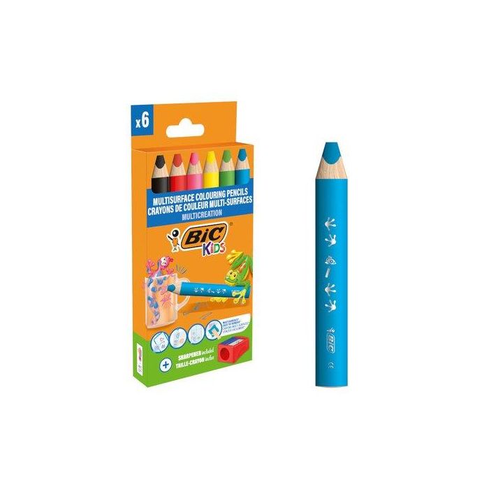 BIC Estuche lápices triangulares multisuperficie blister 6uds - 515220