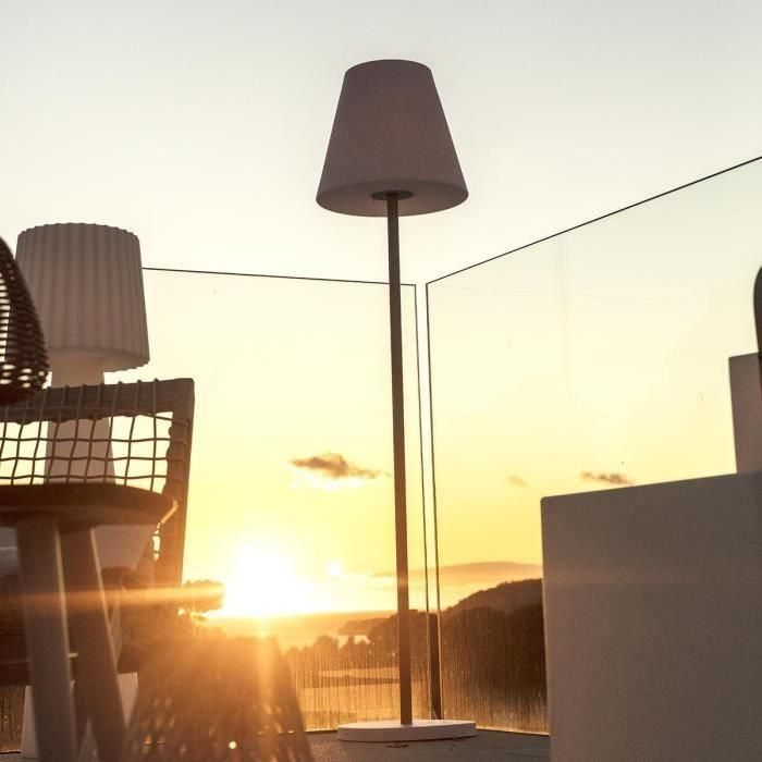 Lámpara de mesa solar y recargable - LUMISKY - STANDY MINI WOOD SOLAR - H25 cm - LED blanco cálido y blanco regulable 1 Lámpara de mesa solar y recargable - LUMISKY - STANDY MINI WOOD SOLAR - H25 cm - LED blanco cálido y blanco regulable 1