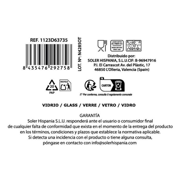 Copa Brandy Bois 170 ml - Inde (72 Unidades) 3 Copa Brandy Bois 170 ml - Inde (72 Unidades) 3