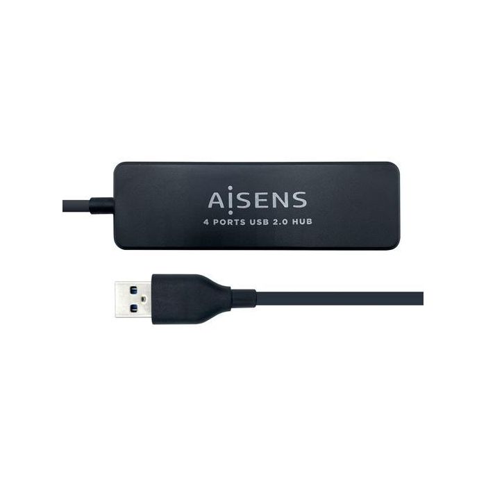 Aisens Hub Usb 2.0 Tipo A-M - 4Xtipo A-H Negro 30 cm