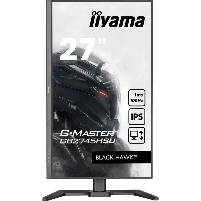 Iiyama Monitor Gaming GB2745HSU-B2 27" FHD IPS 100Hz 1ms con HUB HDMI/DP/USB Negro 1
