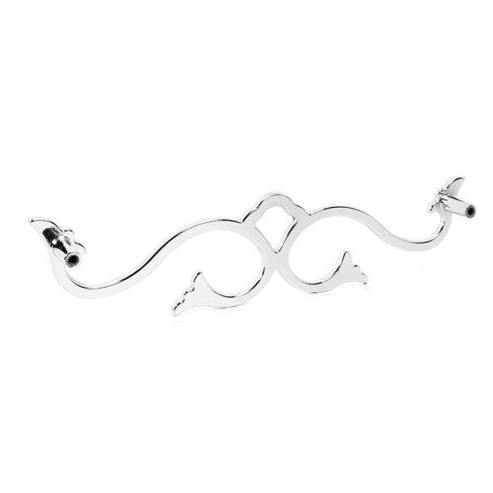Trentadue Tirador Cassi Zamak Cromo Distancia Agujeros 192mm para Muebles de Cocina, Baño y Auxiliar 1