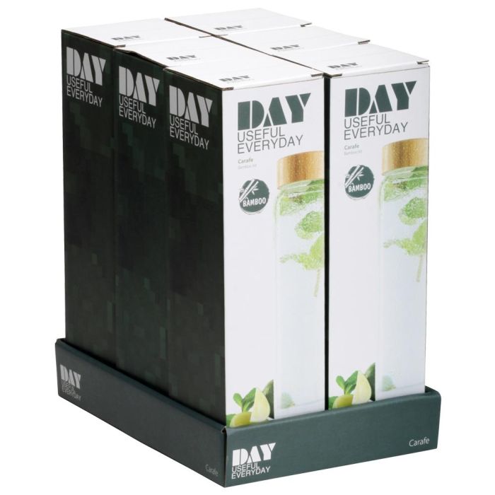 Day Botella 1 L Vidrio Borosilicado y Bambú 3