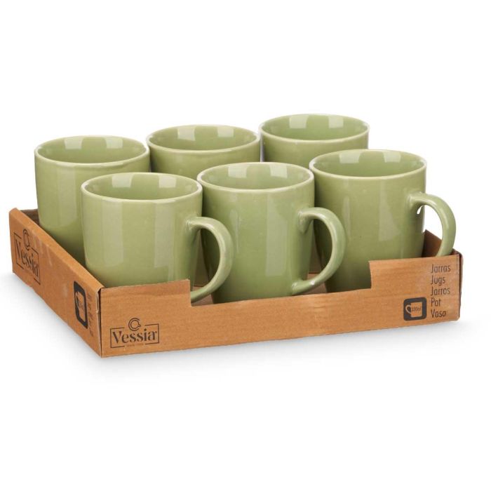 Jarra Mug Verde Menta 330 Ml Vessia 11x10x8cm (24 Unidades) 2
