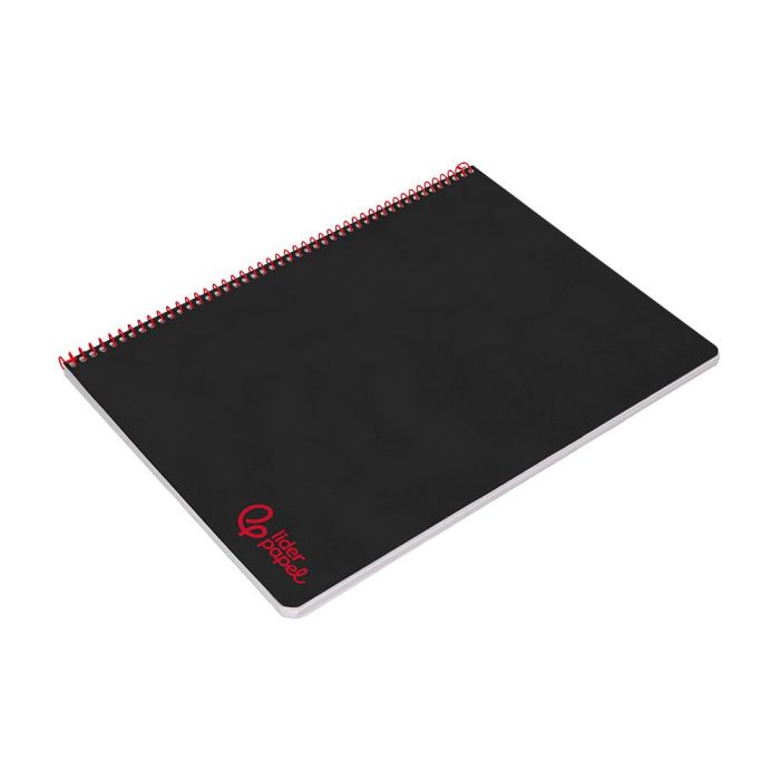 Cuaderno Espiral Liderpapel A4 Wonder Tapa Plastico 80H 90 gr Pauta Ancha 3,5 mm Con Margen Color Negro 4 Cuaderno Espiral Liderpapel A4 Wonder Tapa Plastico 80H 90 gr Pauta Ancha 3,5 mm Con Margen Color Negro 4