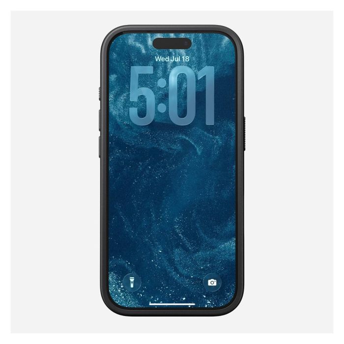 Nomad NM014001858 Funda Modern Case iPhone 17 Pro Compatible con MagSafe Vulcan Black - Carcasa de Cuero y Aluminio 3