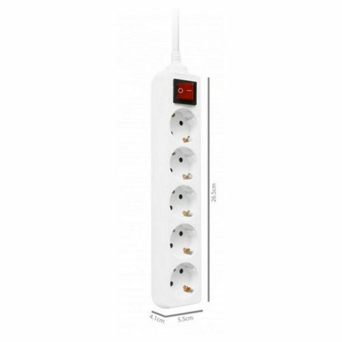 Regleta Enchufes 5 Tomas con Interruptor Ewent EW3916 (1,5 m) 5 Regleta Enchufes 5 Tomas con Interruptor Ewent EW3916 (1,5 m) 5