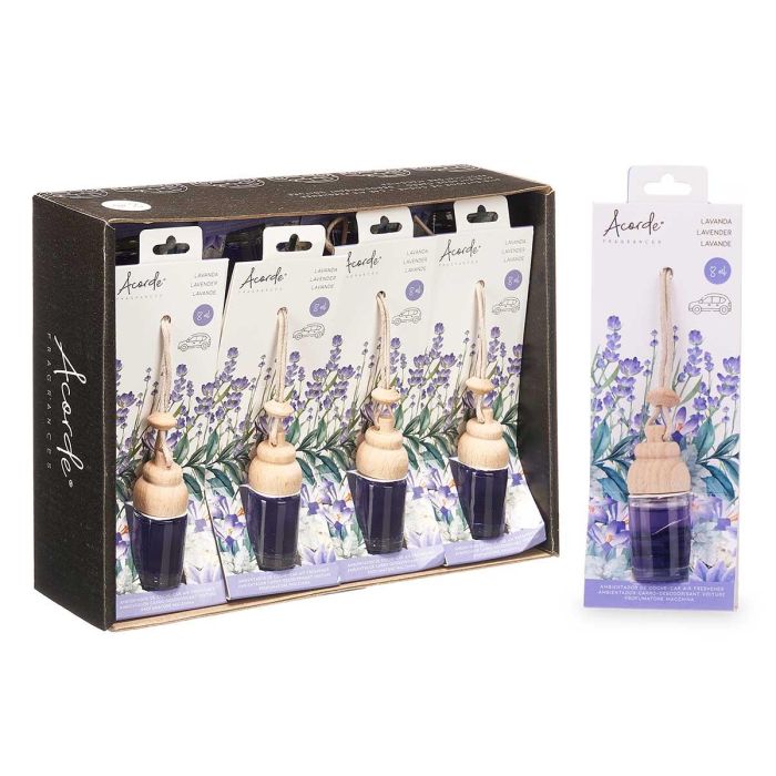 Ambientador De Coche Lavanda 8Ml Acorde 2x6x2cm (24 Unidades) 2 Ambientador De Coche Lavanda 8Ml Acorde 2x6x2cm (24 Unidades) 2
