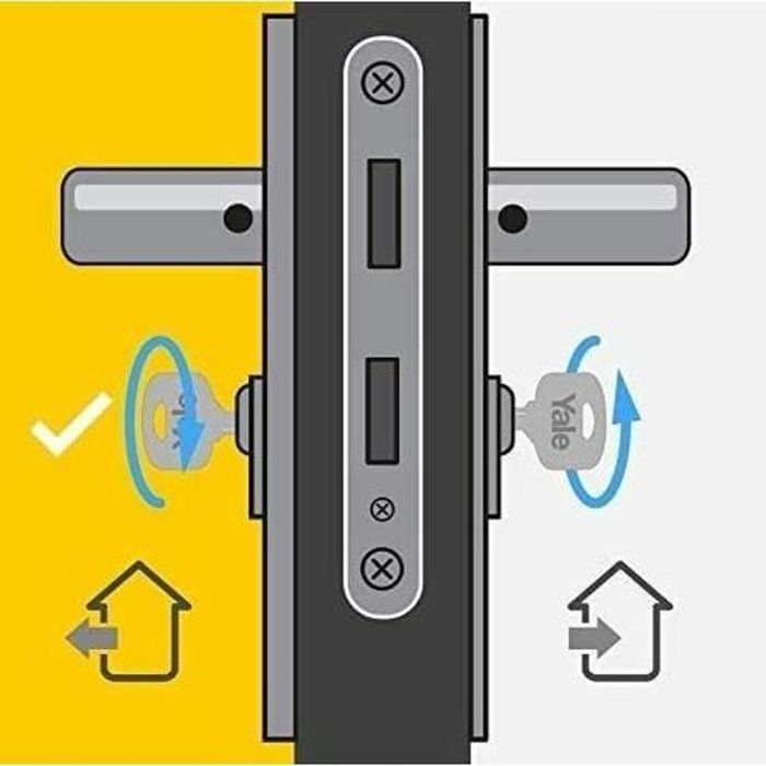 Yale Cilindro de Bloqueo Liberable para Puerta de Entrada/Exterior, 6 Pines, 4 Llaves, 30x40 mm 4