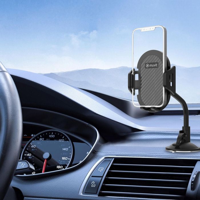 muvit for change soporte coche universal ventosa hasta 7"negro 9