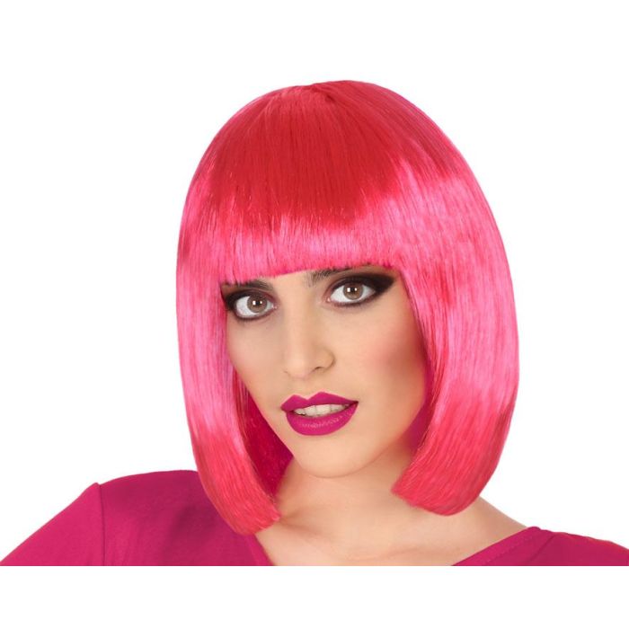C/P. Peluca Lisa Corta con Flequillo Fucsia 0 C/P. Peluca Lisa Corta con Flequillo Fucsia 0