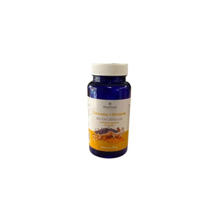 DREAM FOODS Cúrcuma + Pimienta Bio 90 Cápsulas Complemento Alimenticio Vegano