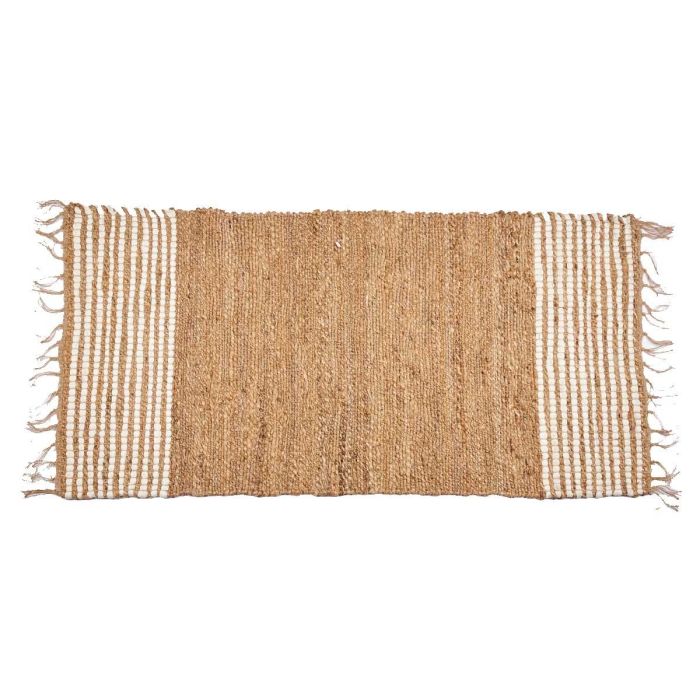 Alfombra Natural Rayas Blanca 70 X 140 Cm Giftdecor (8 Unidades) 1 Alfombra Natural Rayas Blanca 70 X 140 Cm Giftdecor (8 Unidades) 1