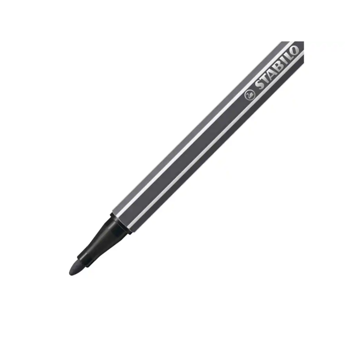 Stabilo Pen 68 Rotulador Acuarelable Gris Azulado Intenso, Punta Gruesa 1mm, Tinta Base Agua 1