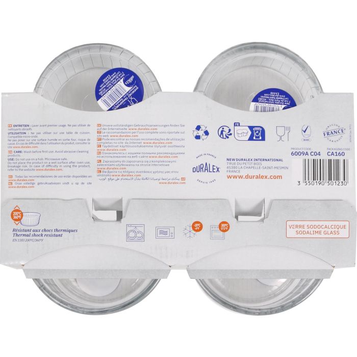 Set 4 Ramequin Transparente Ovenchef 24 cl - Duralex (12 Cajas) 4 Set 4 Ramequin Transparente Ovenchef 24 cl - Duralex (12 Cajas) 4