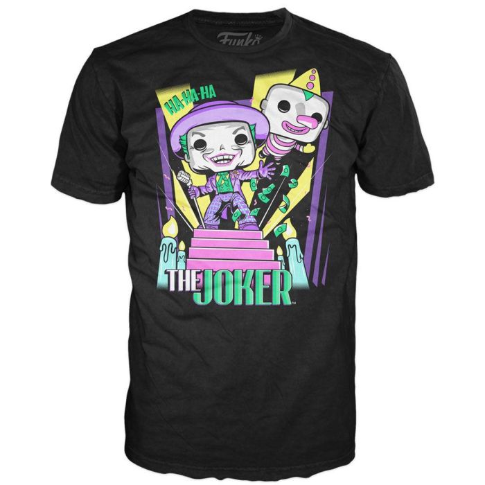 Set figura POP & Tee DC Comics Batman The Joker Talla: S 4