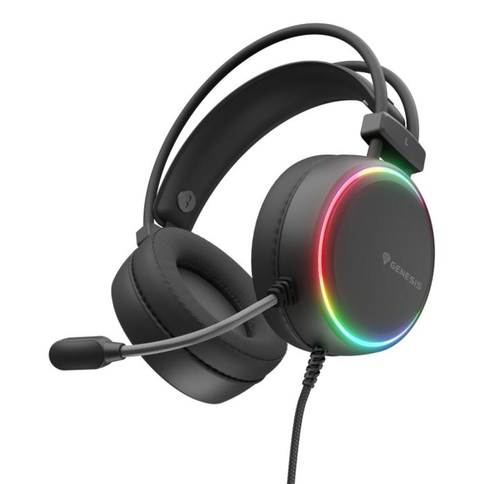 GENESIS NSG-2307 Neon 613 G2 Auriculares Gaming Diadema Alámbricos con Micrófono, Retroiluminación RGB, USB-A, 50mm, Negro 5 GENESIS NSG-2307 Neon 613 G2 Auriculares Gaming Diadema Alámbricos con Micrófono, Retroiluminación RGB, USB-A, 50mm, Negro 5