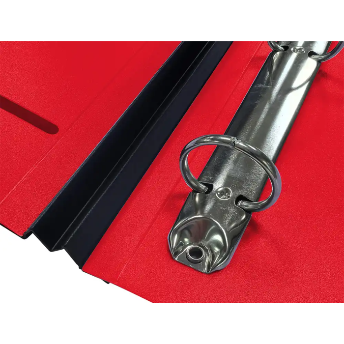 Liderpapel Carpeta 4 Anillas Redondas 25 mm Polipropileno DIN A4 Ultra Compacta Lomo Extensible 4 cm Rojo 6