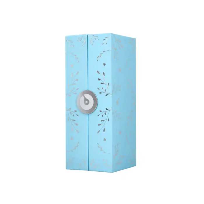 Belius Boligrafo Bella Aluminio Azul Celeste Diseño Plateado Relieve Tinta Azul Caja de Diseño 2