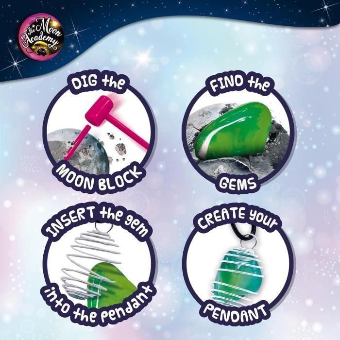 Lisciani Giochi LIS8008324110582 Laboratorio Lunar - Kit Científico - Bloque de Excavación, Minerales Luminosos de LA ACADEMIA LUNA 3