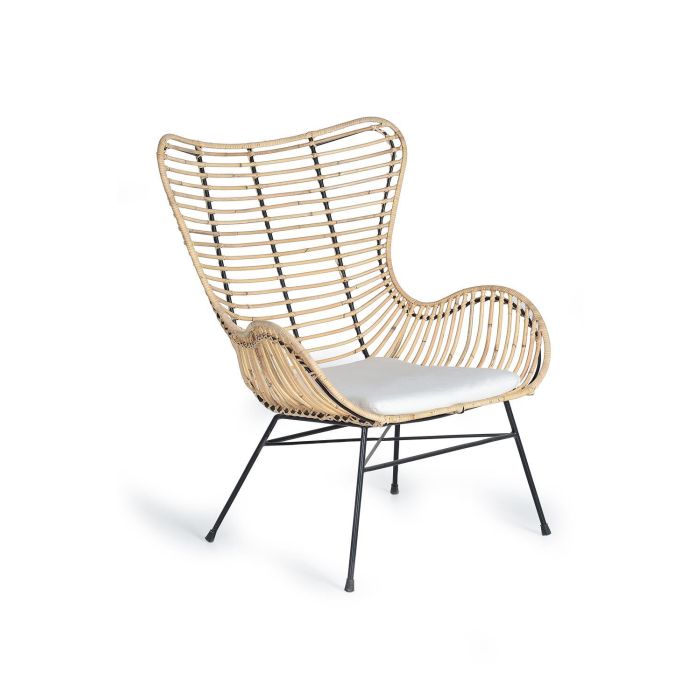 Giner y Colomer - Lote de 2 Sillas de Ratán y Metal, Asiento 50x50 cm, Natural 1