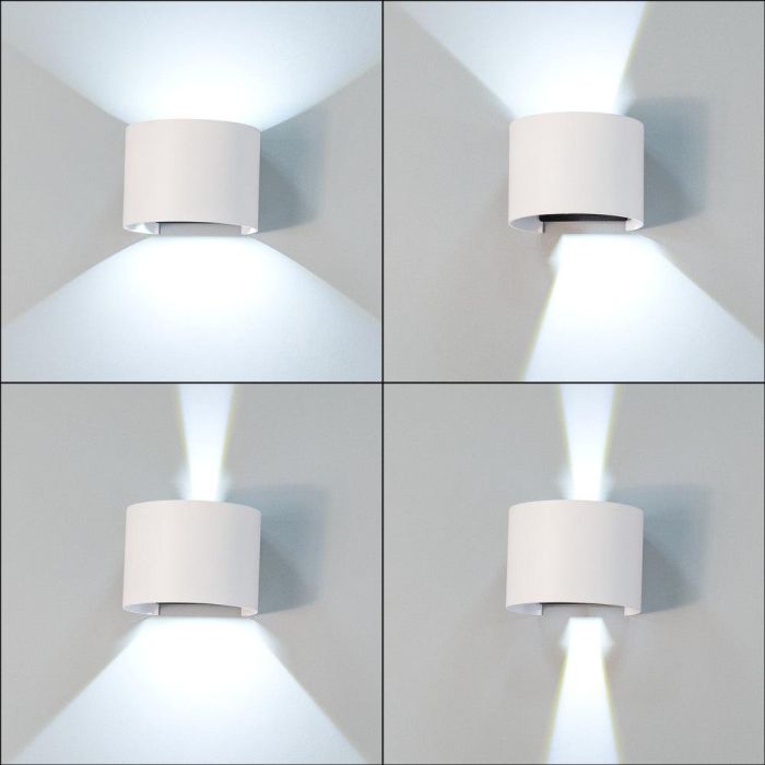 Aplique LED Exterior 2x5W 100Lm/W IP65 Blanco 4000K [HO-APL07-IP65-W-W] 1