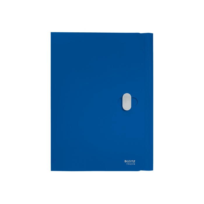 Leitz 46220035 Carpeta Polipropileno 3 Solapas Cierre Broche Giratorio A4 Recycle Azul 1