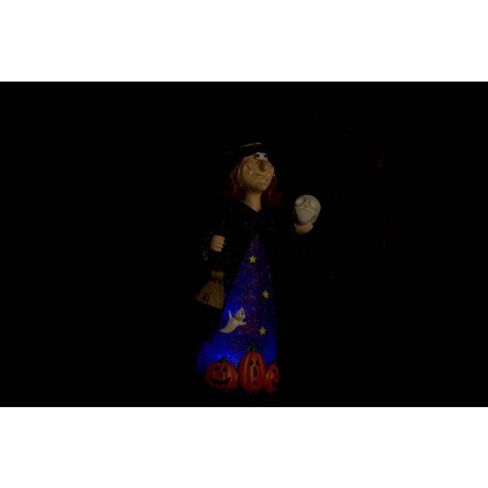 DKD Home Decor Figura Decorativa Bruja Halloween LED Resina Negro Lila 11.5 x 25 x 11.5 cm (2 Unidades) 2 DKD Home Decor Figura Decorativa Bruja Halloween LED Resina Negro Lila 11.5 x 25 x 11.5 cm (2 Unidades) 2