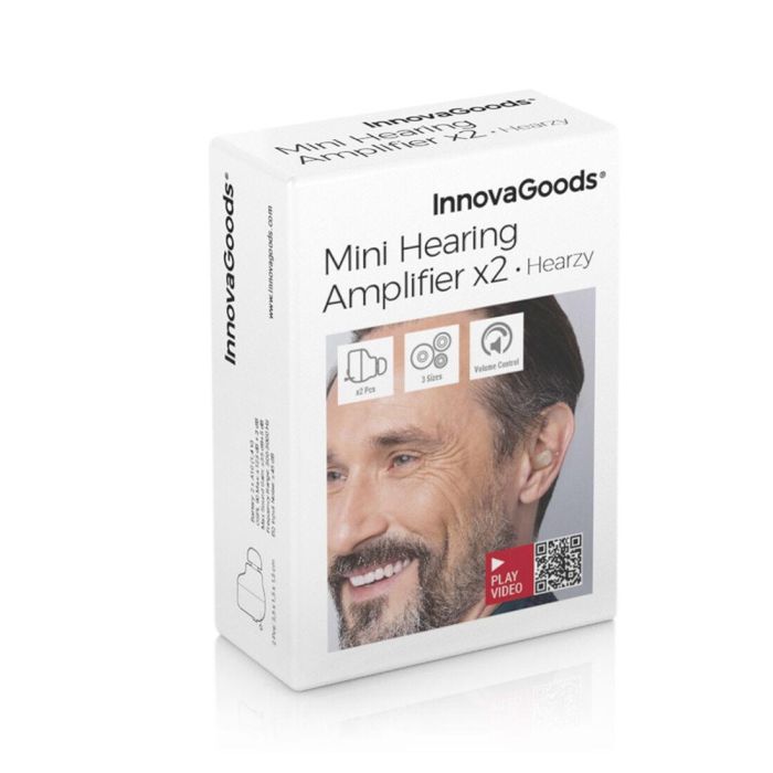 Amplificador de Sonido Intraauricular con Accesorios Hearzy InnovaGoods 2 Unidades 1 Amplificador de Sonido Intraauricular con Accesorios Hearzy InnovaGoods 2 Unidades 1