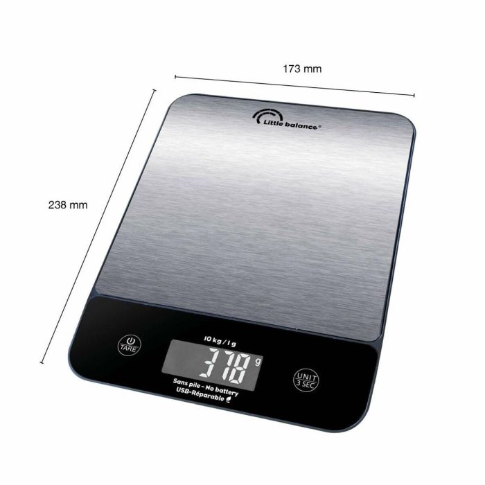 Little Balance LIT3760240787112 Báscula de Cocina Digital Happy Genius 10 de Acero Inoxidable USB Reparable 4 Little Balance LIT3760240787112 Báscula de Cocina Digital Happy Genius 10 de Acero Inoxidable USB Reparable 4