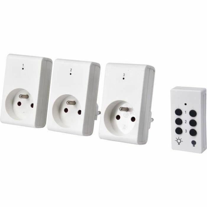 GAO GAO4004282473077 Kit 3 Enchufes para Control Remoto Inalámbrico con Mando a Distancia Incluido, 230V, Blanco 0 GAO GAO4004282473077 Kit 3 Enchufes para Control Remoto Inalámbrico con Mando a Distancia Incluido, 230V, Blanco 0