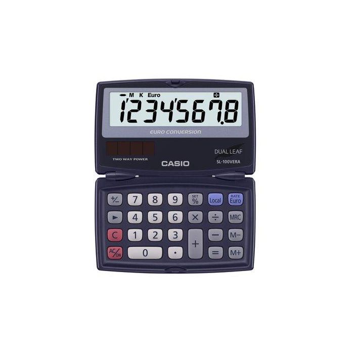 Casio Calculadora Bolsillo 8 Digitos Pantalla Grande LCD Azul Marino