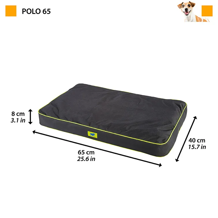 Ferplast Cojín para Perro Polo Negro 65x40x8cm FER8010690106458 Funda Impermeable y Desenfundable Ferplast Cojín para Perro Polo Negro 65x40x8cm FER8010690106458 Funda Impermeable y Desenfundable