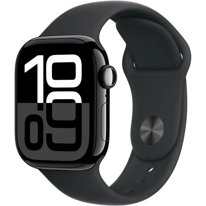 Apple Watch Series 10 GPS 42 mm Caja Aluminio Negro Azabache Correa Deportiva Negra M/L 0 Apple Watch Series 10 GPS 42 mm Caja Aluminio Negro Azabache Correa Deportiva Negra M/L 0