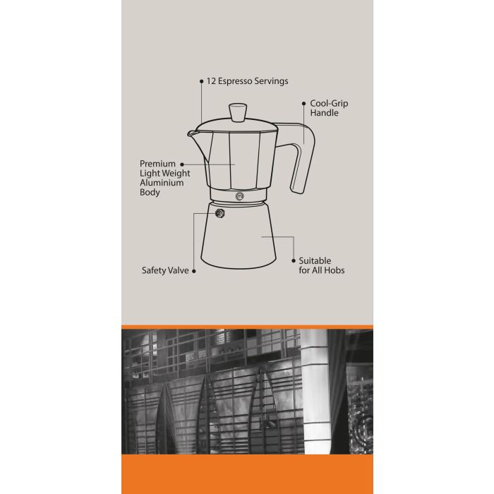 Inde Cafetera 12 Tazas con Inducción Masterchef (6 Unidades) 4
