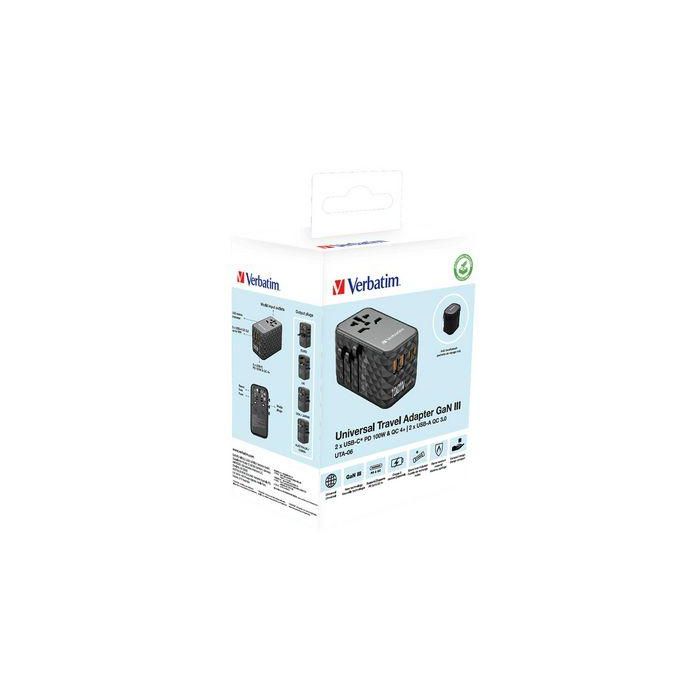 Verbatim Uta-06 Adaptador Universal De Viaje Con 2 Puerto Usb-C - 2 Puerto Usb-A 3 Verbatim Uta-06 Adaptador Universal De Viaje Con 2 Puerto Usb-C - 2 Puerto Usb-A 3