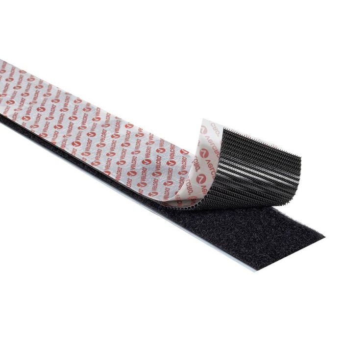 Velcro® Cinta de Cierre Ultrafuerte Adhesiva Negra 50 mm x 5 m para Sujeción de Cargas Pesadas