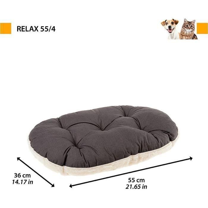 Ferplast Cama Relax 55 4 Felpado Marron Beige 2 Ferplast Cama Relax 55 4 Felpado Marron Beige 2