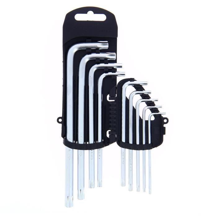 Juego de 9 llaves de estrella angulares T10 a T50 - ACERO DE PRECISIÓN 3 Juego de 9 llaves de estrella angulares T10 a T50 - ACERO DE PRECISIÓN 3