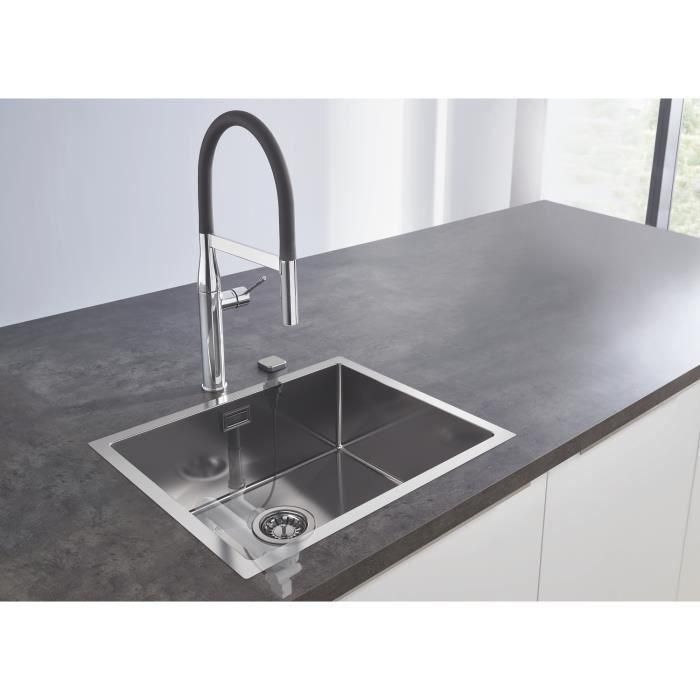 GROHE K700 31726SD0 Fregadero Acero Inoxidable AISI 304, 1 Cubeta, Empotrado, 500x400mm, 1mm, StarLight 1 GROHE K700 31726SD0 Fregadero Acero Inoxidable AISI 304, 1 Cubeta, Empotrado, 500x400mm, 1mm, StarLight 1