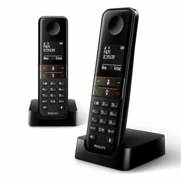 Teléfono Inalámbrico Philips D4702B/34/ Pack DUO/ Negro Teléfono Inalámbrico Philips D4702B/34/ Pack DUO/ Negro
