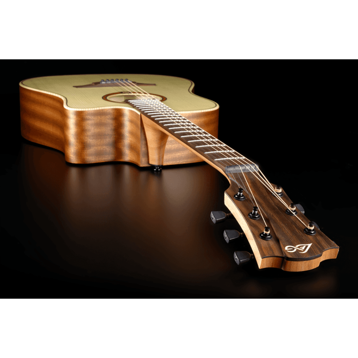 LAG Guitarra Acústica Dreadnought Cutaway Tramoantane 70 A/E Folk Eletroacsutica Natural Satinado Tapa Abeto Engelmann Macizo 6