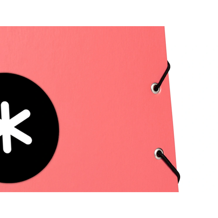 Antartik Carpeta de Gomas Tres Solapas Cartón Forrado A4 Color Coral 3