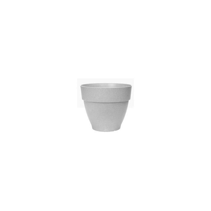 Elho Vibia Campana Jardinera redonda 55 - Gris - Ø 55 x H 47 cm - exterior - 100% reciclado