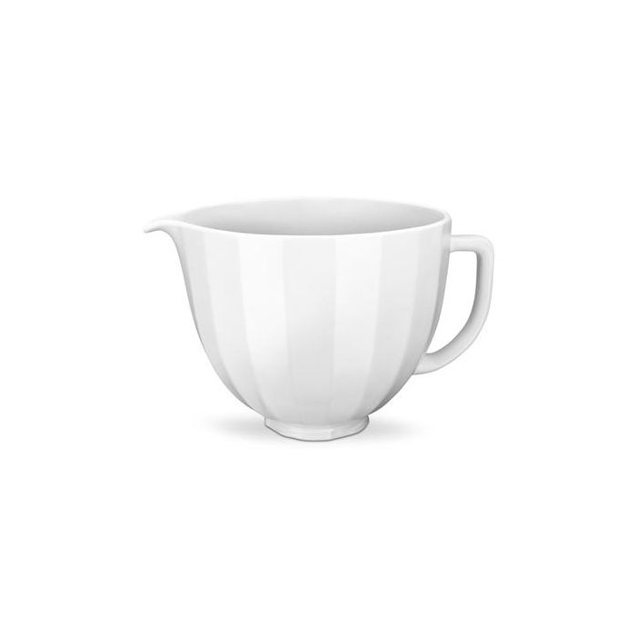 Kitchenaid Bol Cerámico 4,7 Litros Blanco, Apto para Microondas, Horno y Congelador, con Pico Vertedor y Asa 1 Kitchenaid Bol Cerámico 4,7 Litros Blanco, Apto para Microondas, Horno y Congelador, con Pico Vertedor y Asa 1