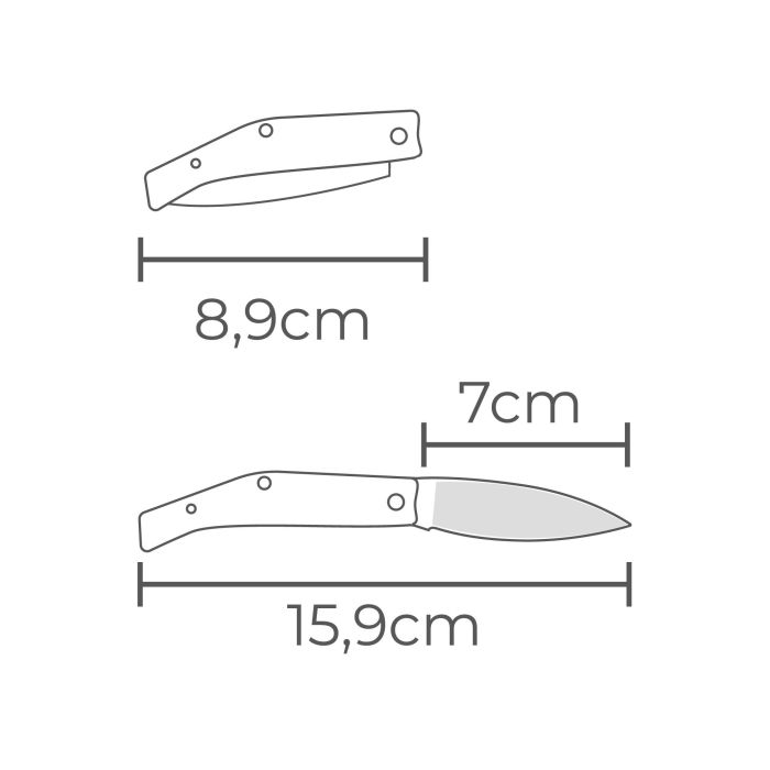 Edm Navaja Puigmal Profesional Plegable Acero Inoxidable Mango Plástico Marrón 159 mm 4