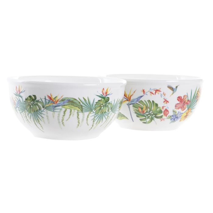 DKD Home Decor Bol Tropical Multicolor Colección Tropic Garden Dolomita 600ml 14x14x7 cm Pack 6 Unidades 1 DKD Home Decor Bol Tropical Multicolor Colección Tropic Garden Dolomita 600ml 14x14x7 cm Pack 6 Unidades 1